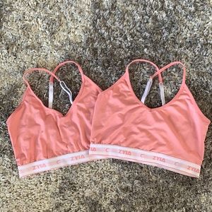 Zyia Pink Comfy Strappy Bra (set of 2) LIKE NEW!
